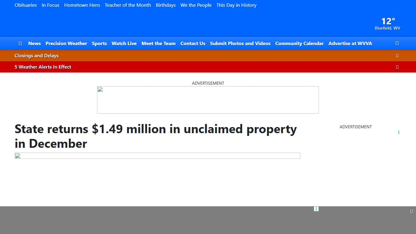 State returns $1.49 million in unclaimed property in December