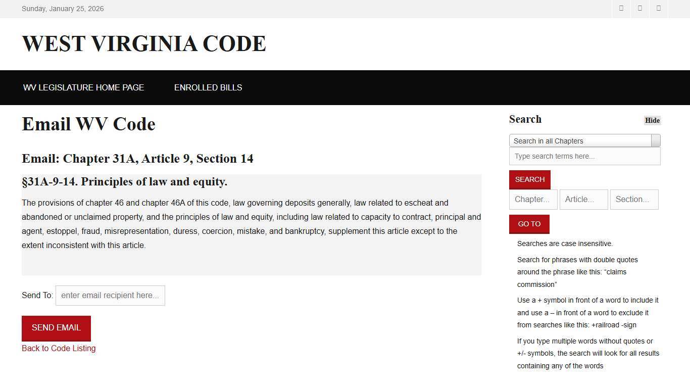 West Virginia Code §31A-9-14